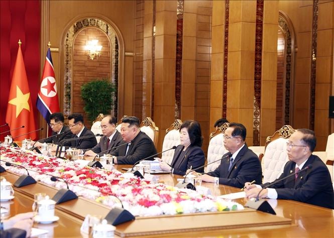 Tổng Bí thư Tô Lâm hội đàm với Tổng Bí thư, Chủ tịch Quốc vụ Triều Tiên Kim Jong Un- Ảnh 3.