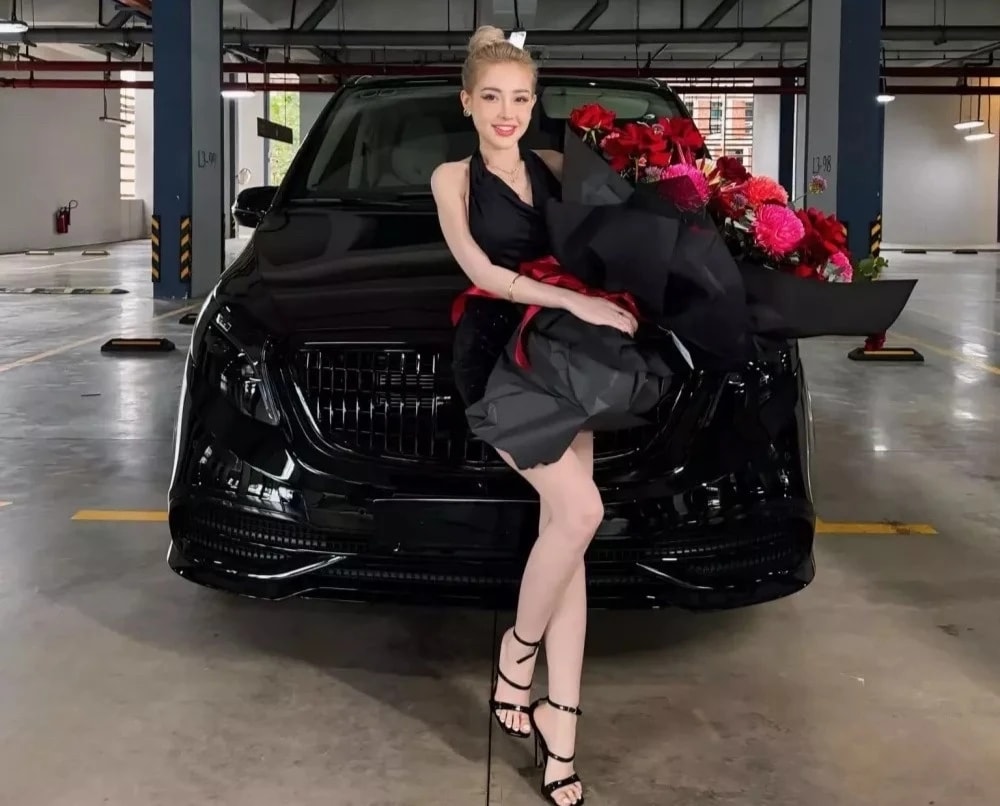 Ngoại thất xe Mercedes-Benz V250 với lưới tản nhiệt và mâm xe kiểu Maybach.