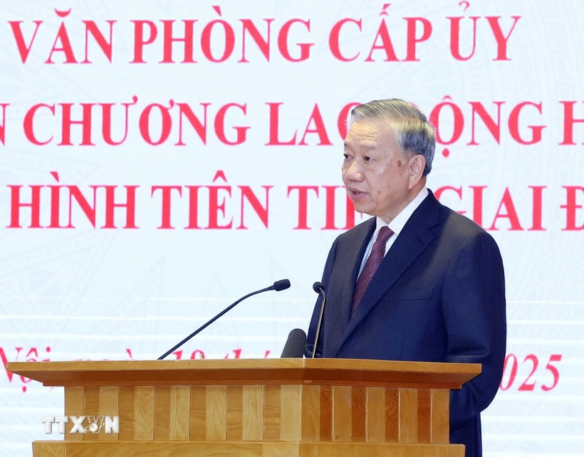 Tổng Bí thư Tô Lâm: Văn phòng Trung ương Đảng cần đóng vai “nhạc trưởng”- Ảnh 1.