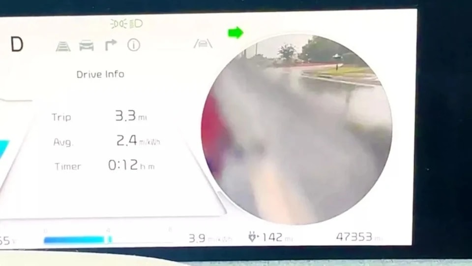 He thong Blind Spot View Monitor hien thi tren cum dong ho Kia EV6