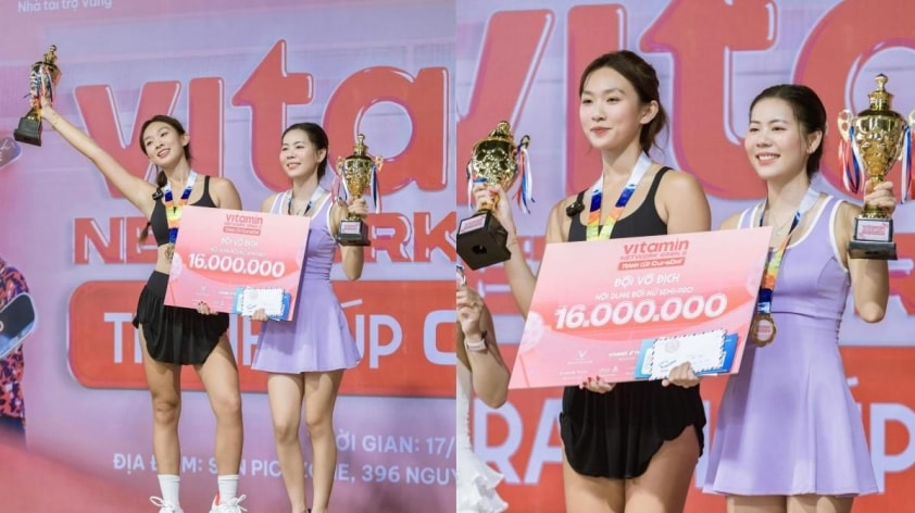 Em Kim và Hương Ly vô địch đôi nữ semi-pro
