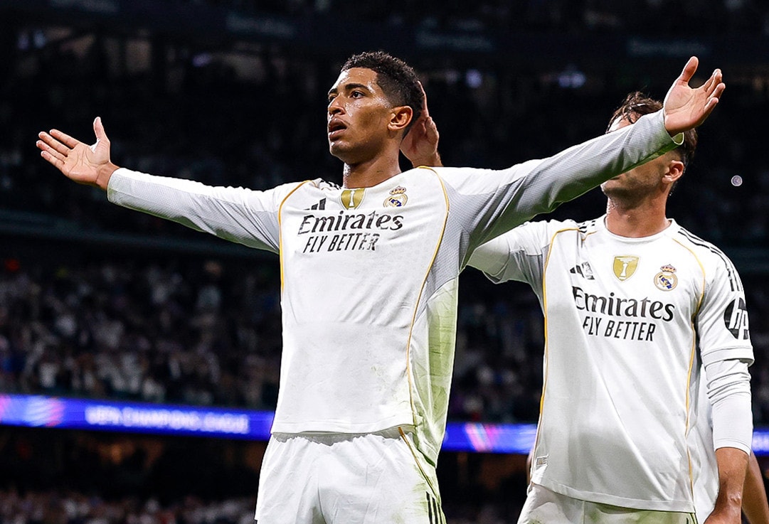 Kiểu ăn mừng quen thuộc của Bellingham