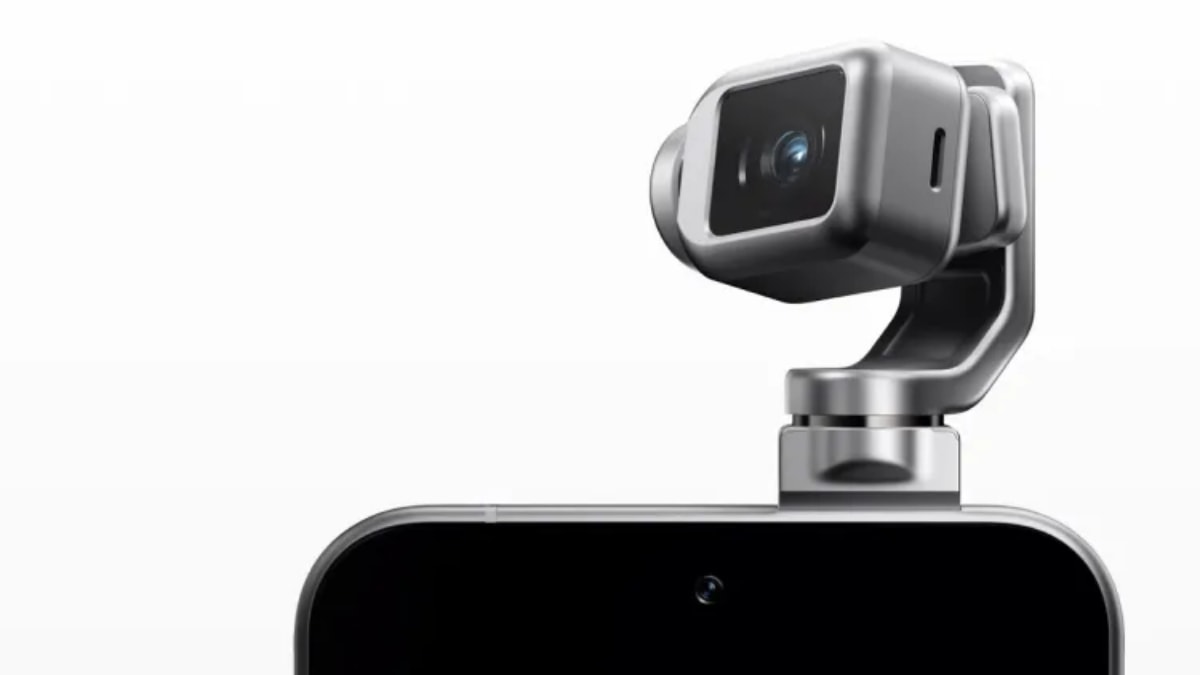 Cánh tay trông rất giống với chiếc gimbal mini trên DJI Osmo Pocket