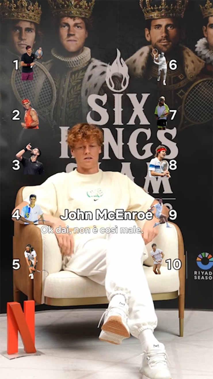 Danh sách top 10 huyền thoại theo Jannik Sinner