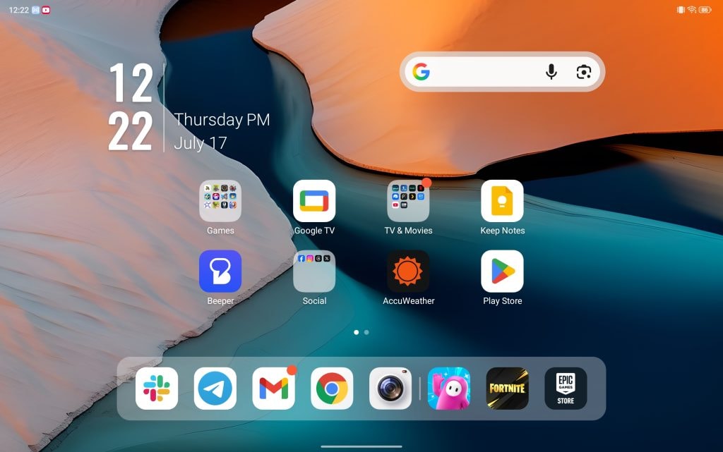 Giao diện chơi game trên Redmagic Astra với các tùy chỉnh hiệu suất.