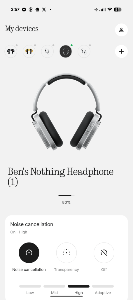 Giao diện ứng dụng Nothing X cho Headphone (1)