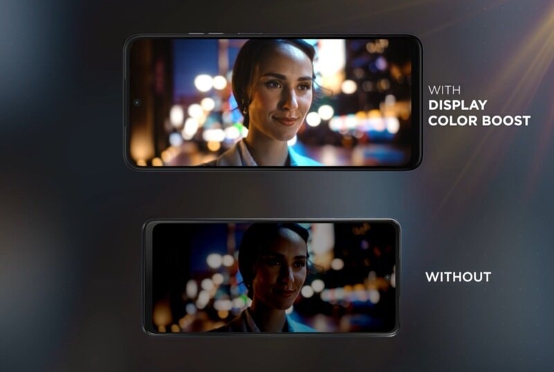 Màn hình lớn 6,72 inch của Motorola G35 5G có tần số quét 120Hz.