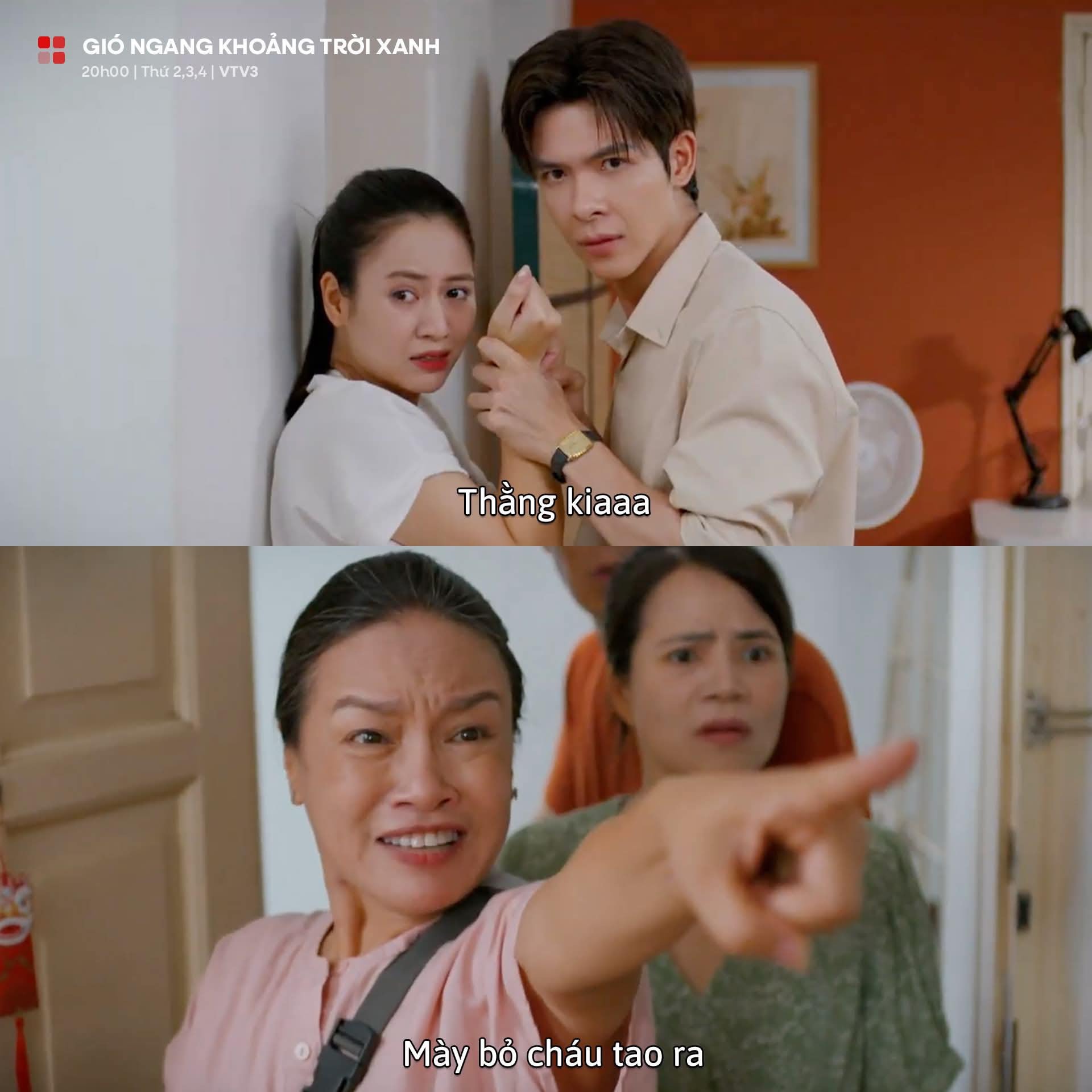 Cảnh bà Xuân tung cước trong phim Gió ngang khoảng trời xanh