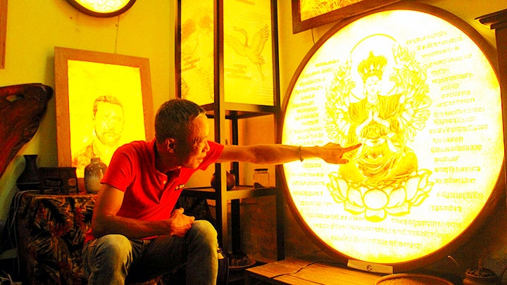 LÊ THANH HÀ CHIA SẺ VỀ TRANH GIẤY DỪA