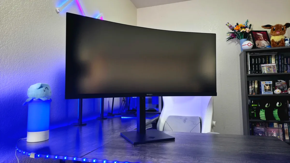 Thiết kế tổng thể của màn hình HP OMEN 34c G2