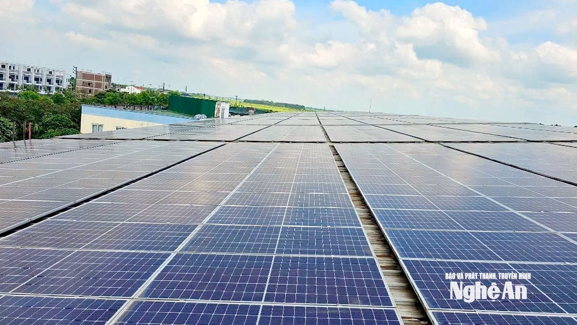 Lắp điện mặt trời tại KCN WHA I Nghệ An. Ản PV