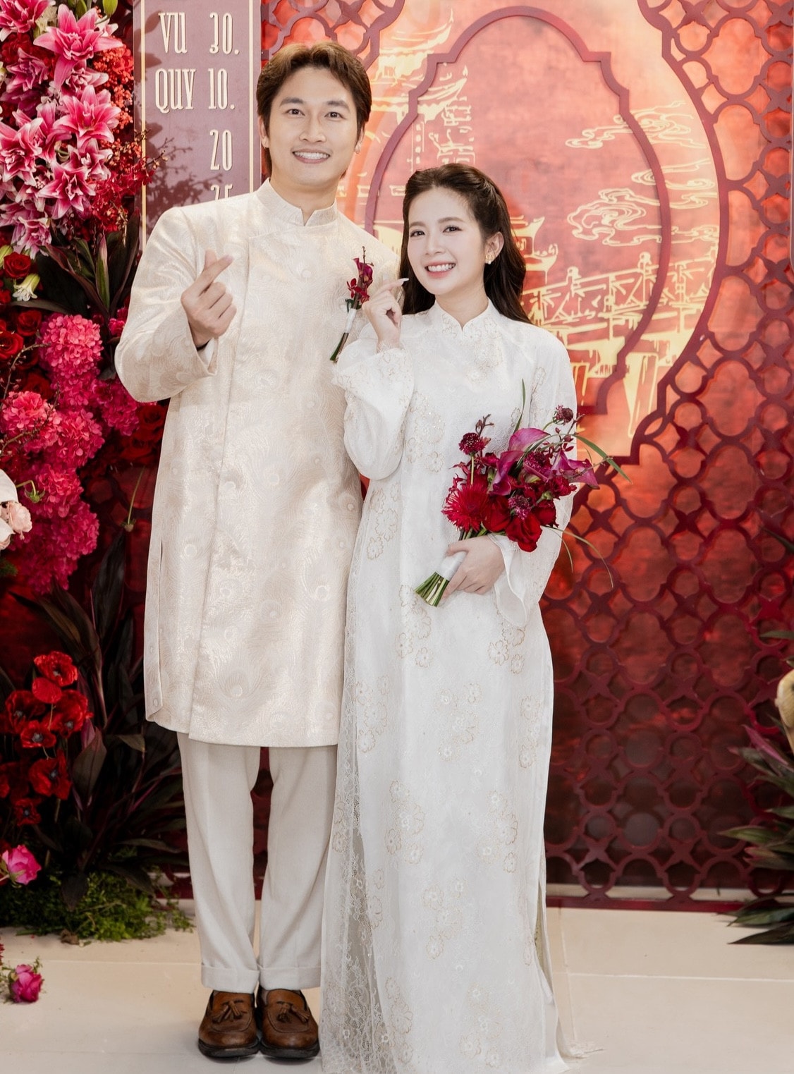 Đình Tú và Ngọc Huyền trong ngày đặc biệt.