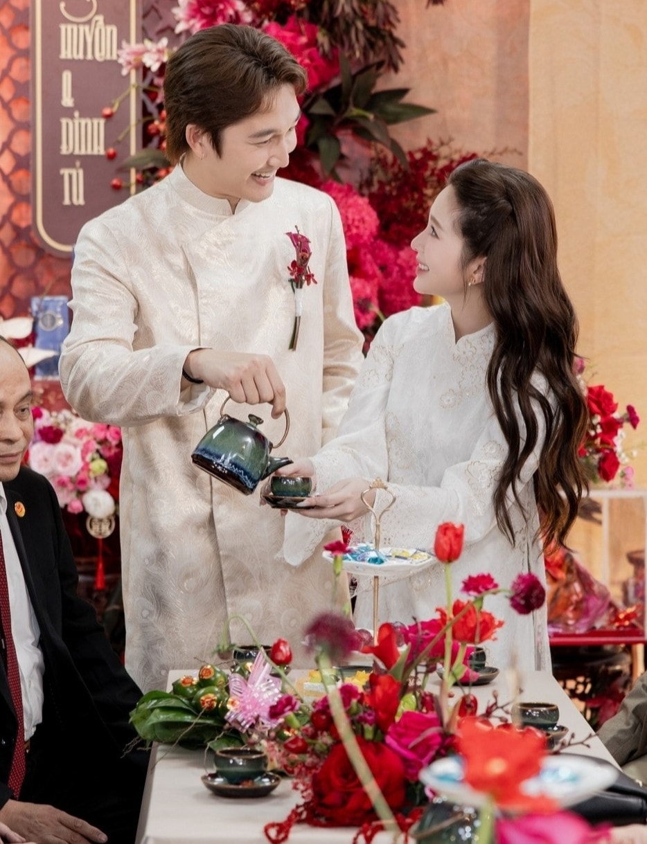 Nhan sắc rạng rỡ của cô dâu Ngọc Huyền.