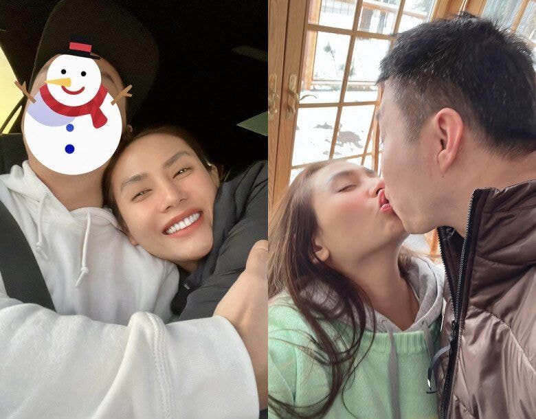 Võ Hoàng Yến thường chia sẻ những khoảnh khắc ngọt ngào bên ông xã giấu mặt.