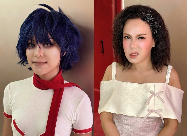 Elyza Phương Vy - con gái Việt Hương (trái) giống mẹ như đúc.