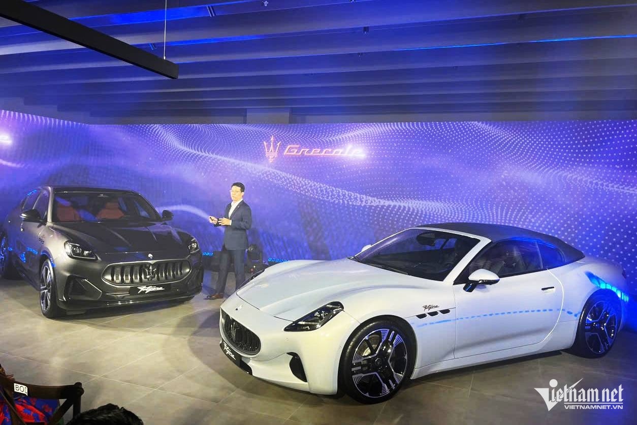 Hai mẫu xe điện của Maserati lần đầu tiên được giới thiệu tại Việt Nam. Ảnh: Hoàng Hiệp