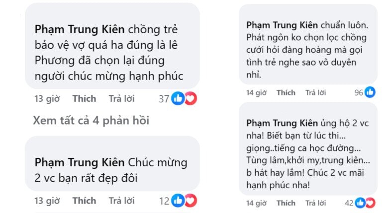 Cộng đồng mạng khen ngợi ông xã Lê Phương khi lên tiếng bảo vệ vợ.