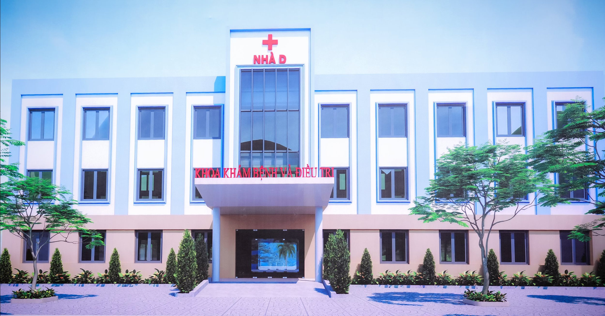 Phối cảnh toà nhà điều trị do Bộ Công an hỗ trợ xây dựng Trung tâm y tế Tương Dương. Ảnh: Thành Chung