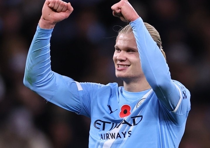 Haaland ghi cú đúp trong 4 trận sân nhà liên tiếp.