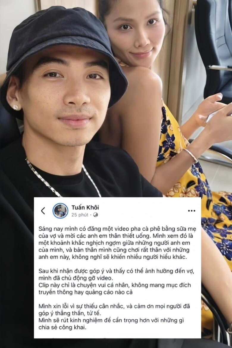 Trước đó, ông xã HHen Niê đã lên tiếng xin lỗi và xóa video pha cà phê từ sữa của vợ.