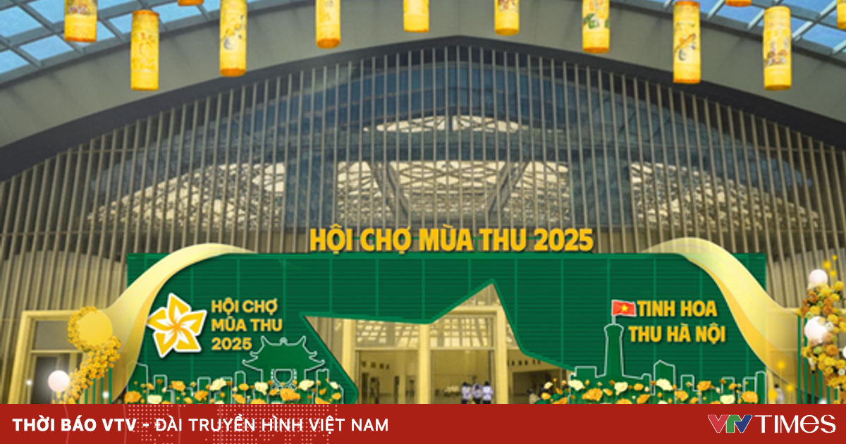 Hình ảnh quảng bá cho chương trình Lễ bế mạc Hội chợ Mùa Thu 2025 trên kênh VTV1.