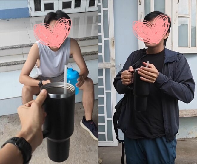 Nhiều người thấy khó hiểu trước video mời bạn bè uống cà phê độc lạ của ông xã nàng hậu.