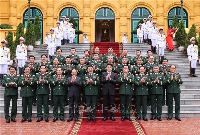 Trao quyết định bổ nhiệm Chủ nhiệm Tổng cục Chính trị và thăng quân hàm Đại tướng, Thượng tướng- Ảnh 8.