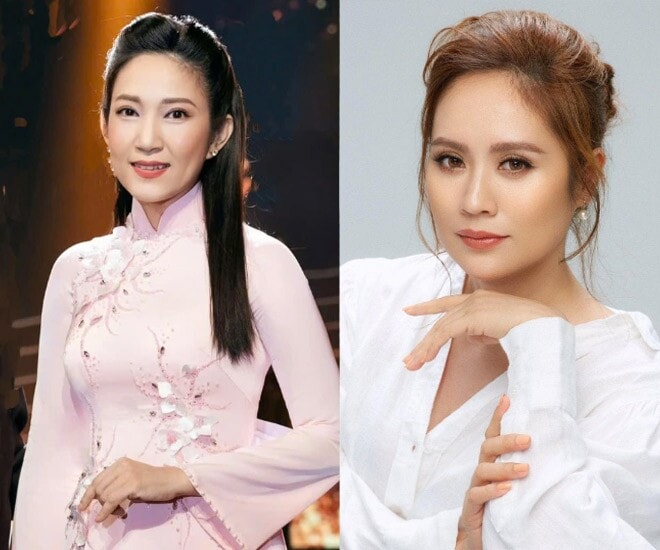 NSND Thanh Thúy (trái) và diễn viên Thanh Thúy (phải).