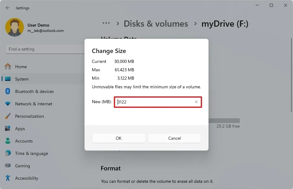 Cửa sổ Command Prompt đang thực thi các lệnh của DiskPart