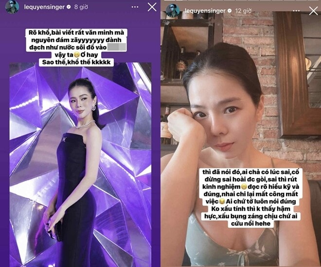 Lệ Quyên bức xúc lên tiếng khi bị cho rằng “cà khịa” chuyện Hồ Ngọc Hà mắc lỗi trên sân khấu.