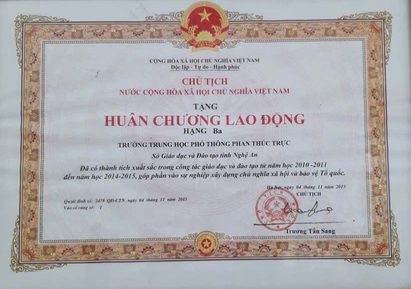 Huân chương Lao động Hạng Ba