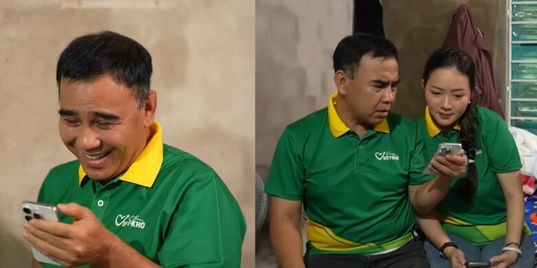 Nhìn số tiền Lọ Lem gửi đến, Phan Như Thảo phải bất ngờ, riêng Quyền Linh cười hạnh phúc.