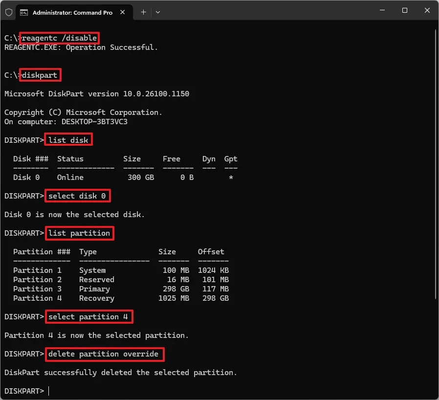 cach tao lai phan vung phuc hoi cho WinRE tren Windows 118
