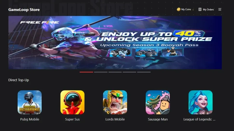 Thư viện game trên GameLoop.