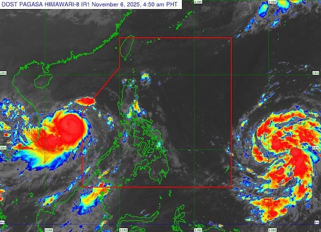Tiền thân bão số 14 Fung-wong có thể thành siêu bão sau bão số 13 Kalmaegi