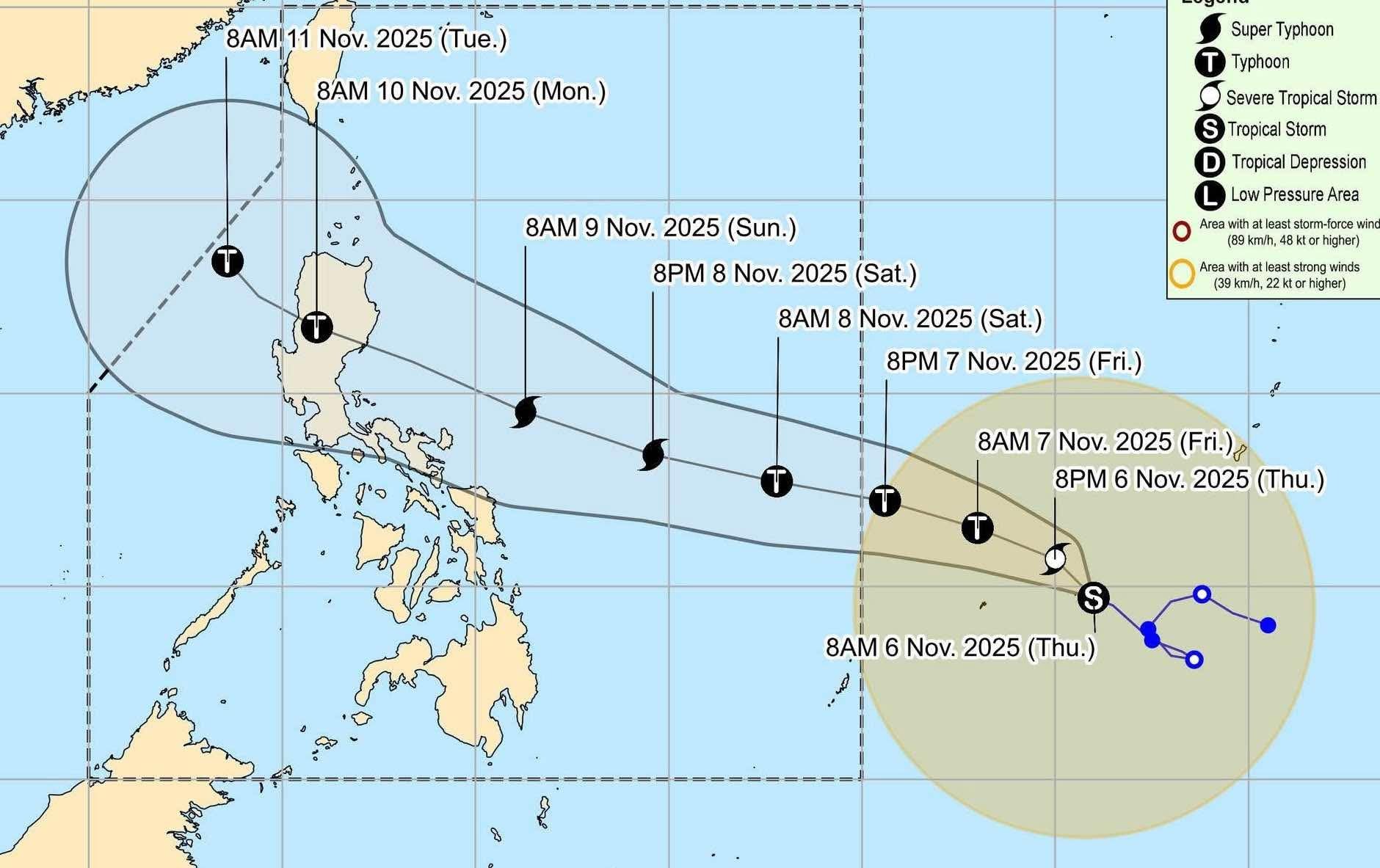 Bão Fung-wong chính thức hình thành, nối bão số 13 tiến vào Biển Đông