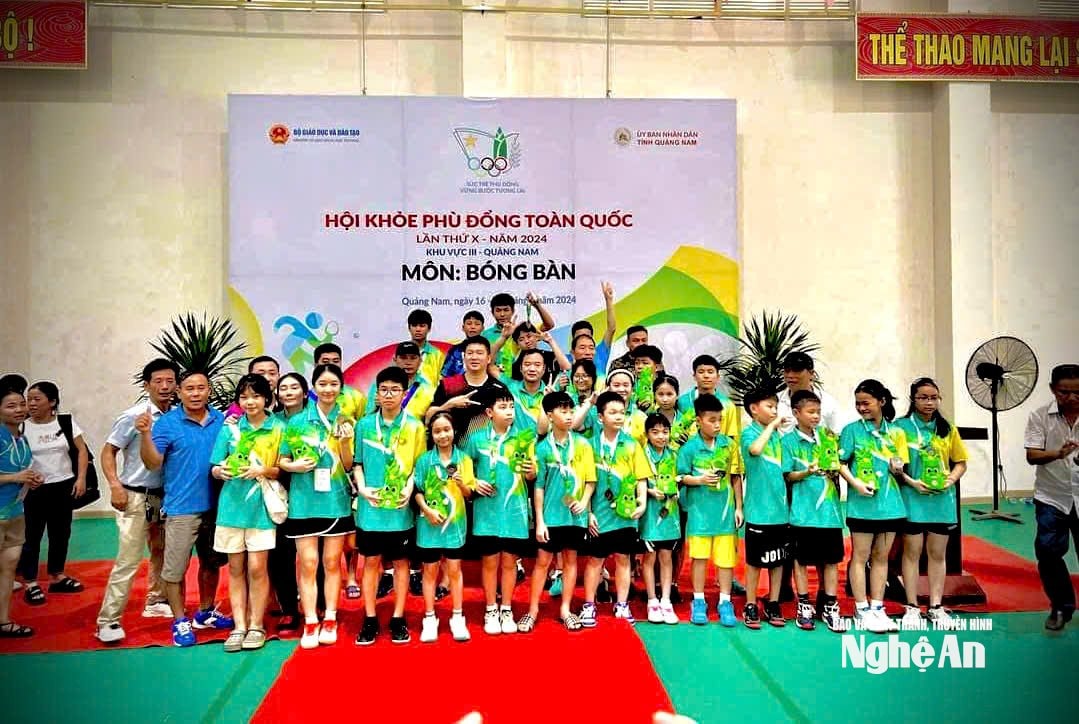  Những nhà vô địch Hội khỏe Phù Đổng 2024 của bóng bàn Con Cuông