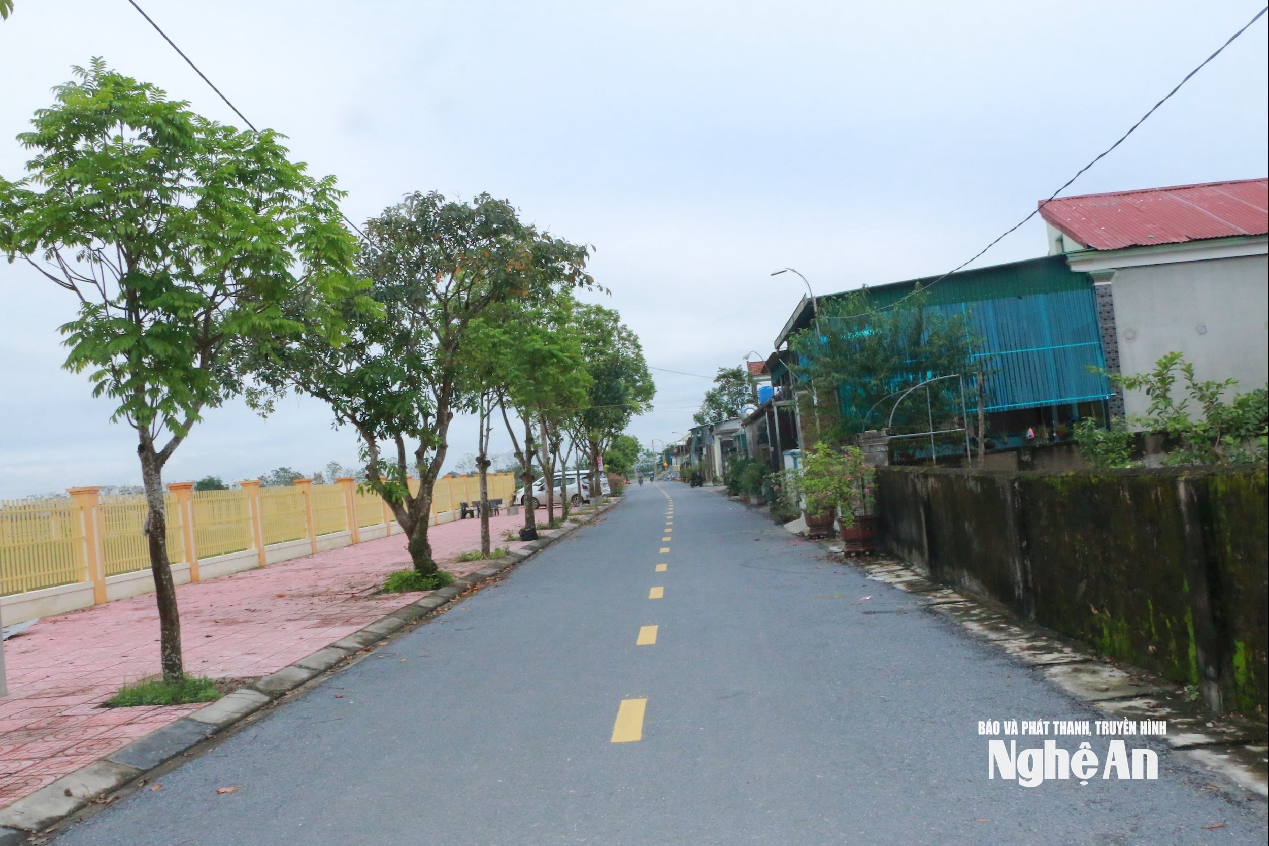 Những tuyến đường xanh- sạch- sáng ở xóm Tân Sơn 6 xã Văn Hiến đều có dấu ấn của Bí thư kiêm xóm trưởng Trần Ngọc Cảnh.