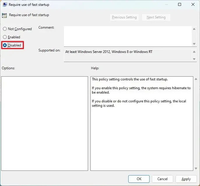 cach tat tinh nang khoi dong nhanh tren Windows 11 103
