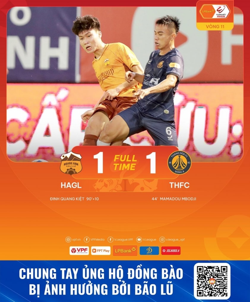 Ghi bàn phút cuối, HAGL hòa Thanh Hóa ở chung kết ngược 738023