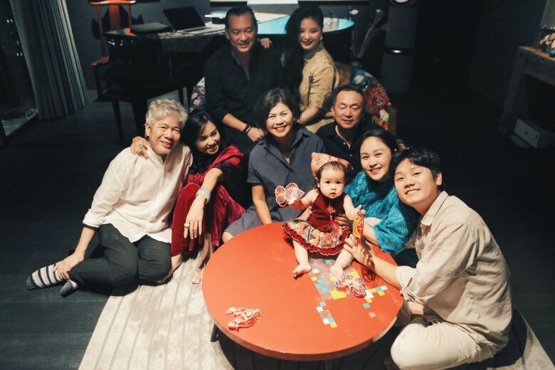 Đại gia đình Thanh Lam và Quốc Trung họp mặt, cùng đón trung thu đầu tiên bên bé Bao Bao.