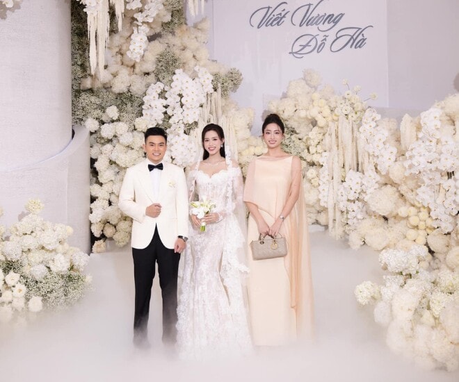 Hoa hậu Lương Thùy Linh chia sẻ lại ảnh chụp đẹp hơn của chồng Đỗ Thị Hà.