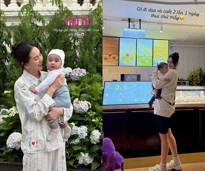 Mai Ngọc và con trai đang có cuộc sống thảnh thơi, tận hưởng không khí trong lành ở Bắc Ninh.