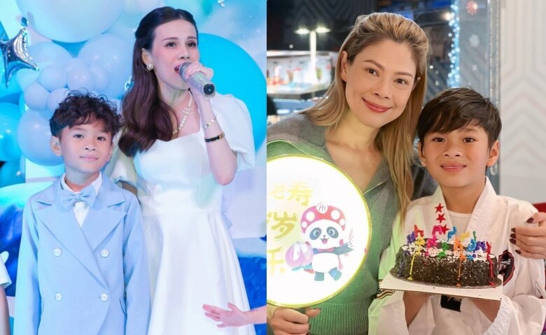 Con trai Thụy Anh lớn lên trong sự yêu thương của mẹ ruột và mẹ nuôi.