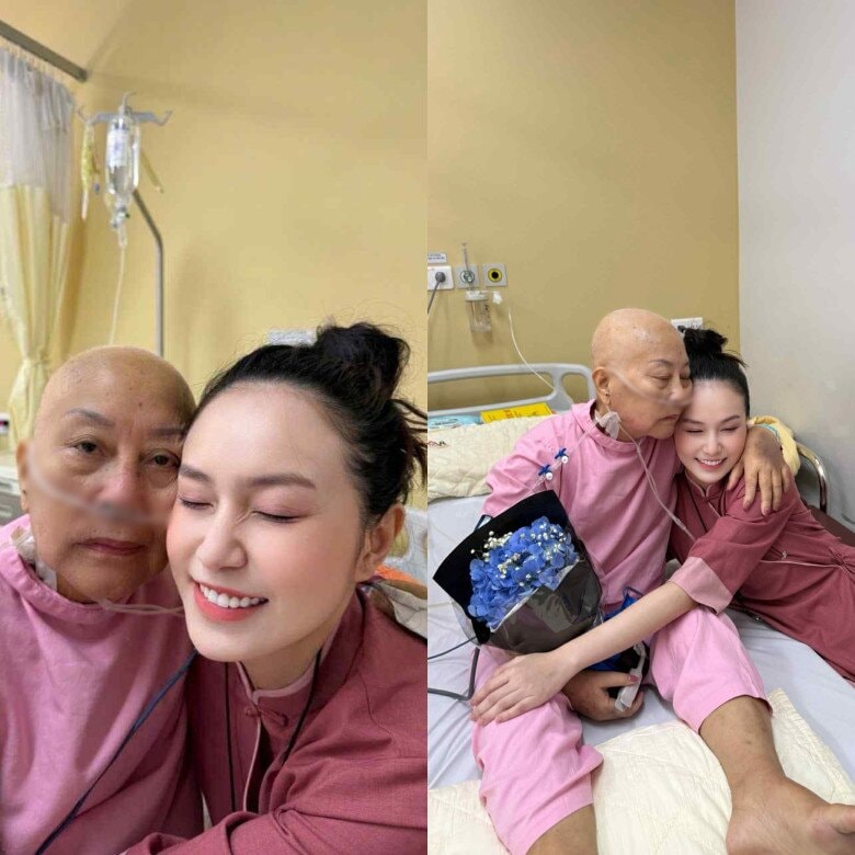 Mẹ ca sĩ Tuấn Hưng trong thời gian chống chọi bệnh tật.