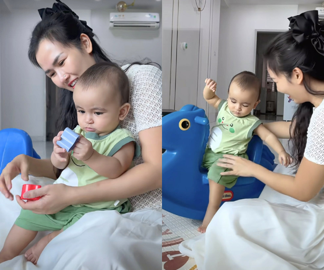 Bé Milo được mẹ chuẩn bị cho đi học ở trường dòng giống chị gái.