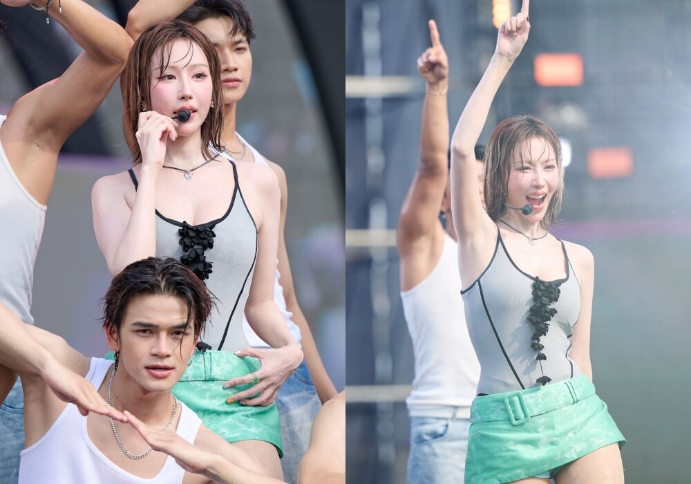 Min diện outfit ngắn, khoe body săn chắc cùng đôi chân dài nuột nà đầy cuốn hút, nhảy sung hết nấc cùng dàn vũ công quyến rũ.