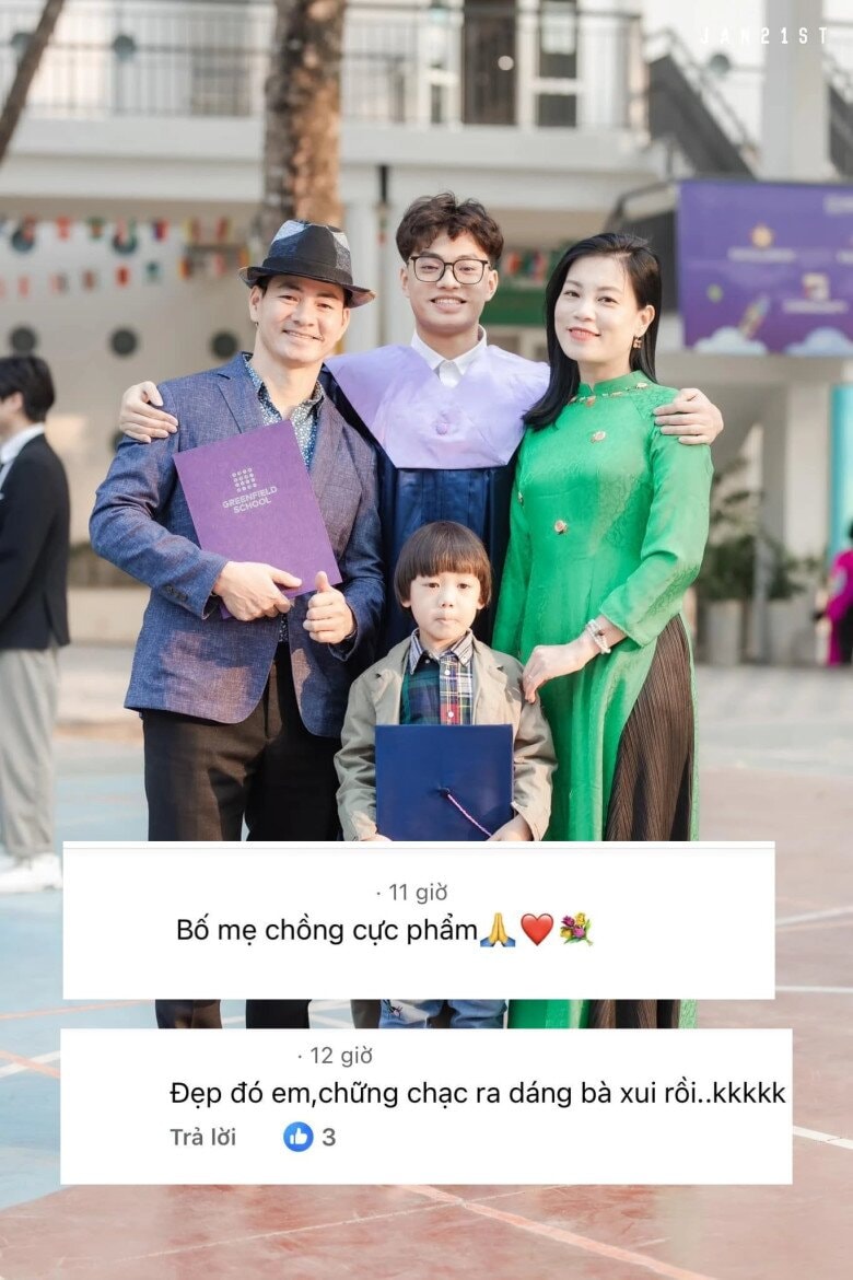 NSND Xuân Bắc và vợ Hồng Nhung nhận được nhiều lời khen từ người hâm mộ.