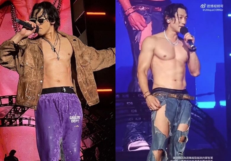 Những màn biểu diễn khoe cơ bắp trở thành thương hiệu của Bi Rain trong các sự kiện âm nhạc.