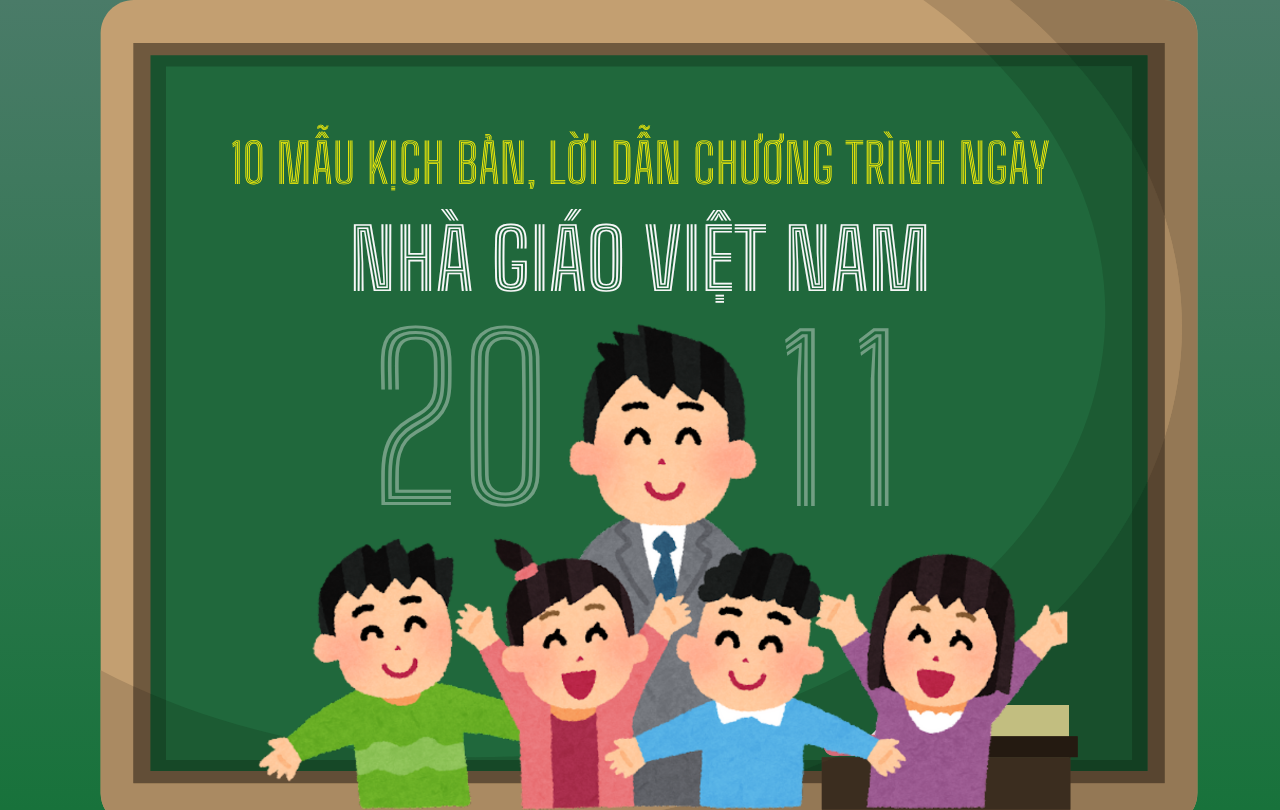 Bài đăng Instagram Chúc mừng Kỷ niệm Ngày lễ Nhà giáo 2011 Minh họa Tối giản Xanh lá vàng